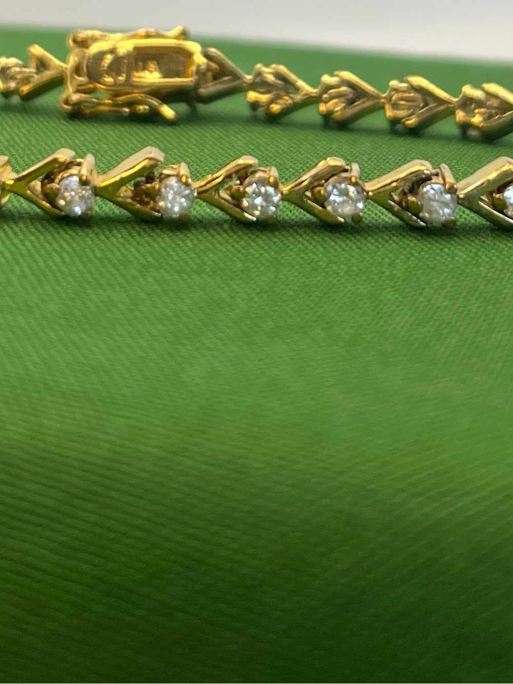 Vintage Gold-Tone CZ Tennis Bracelet